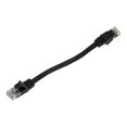 thumbnail image 1 of Monoprice - Patch cable - RJ-45 (M) to RJ-45 (M) - 6 in - UTP - CAT 5e - snagless, stranded, flat - black, 1 of 2