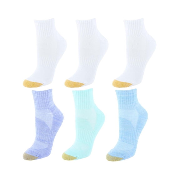 Women's GOLDTOE® 6-pk. Sport Half Cushion Quarter Socks Color: White Size: N/A