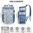 thumbnail image 3 of Watercolor Daisy Artwork Cooler Backpack - 20L Insulated Lunch Backpack with Durable Oxford Exterior for Travel, 3 of 5