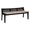 Black, variant on Maklaine Wood Bench Woven Cane Back Beige Padded Seat in Natural Finish