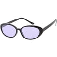 thumbnail image 2 of True Vintage Cat Eye Color Tinted Lens Oval Sunglasses 51mm (Black / Purple), 2 of 4