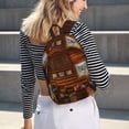 thumbnail image 2 of Easygd Log Cabin Inside Canvas Backpack: Stylish, Lightweight, and Versatile with Large Capacity and Adjustable Straps –, 2 of 7