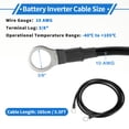 thumbnail image 3 of 1 Pc Cable Inversor de Batería 10 AWG Gauge 5.5FT 3/8" Lug Cable de Batería Universal para Automóvil Vehículo Barco RV Solar Cobre Estañado Negro, 3 of 7