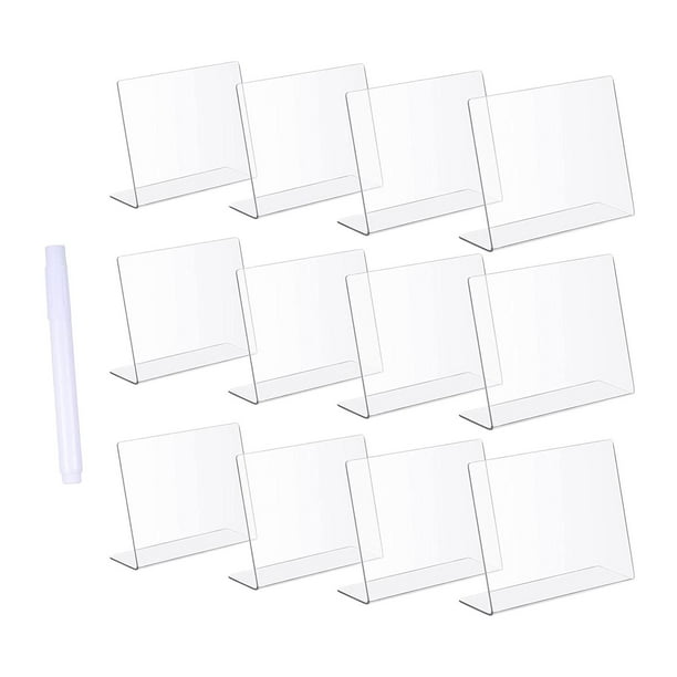 Tablero de mensajes de mesa Tablero de de de 12 Uds. Tablero de Escritura de Notas para Tienda Buffet Boda , Claro Fanmusic Tablero de mensajes de mesa