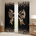 thumbnail image 2 of Castle Fairy Leopard Bowknot Black Out Curtains,Cheetah Curtains Pack of 2 (42x63 Each), 2 of 6