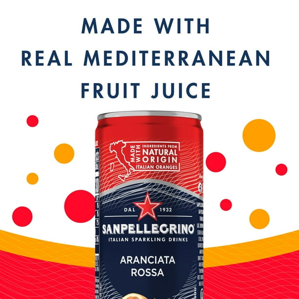 Sanpellegrino Aranciata Rossa Sparkling Blood Orange Drink,