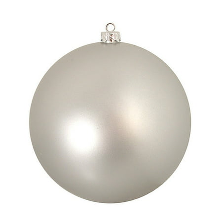 Matte Silver Shatterproof Christmas Ball Ornament 4" (100mm) - Walmart