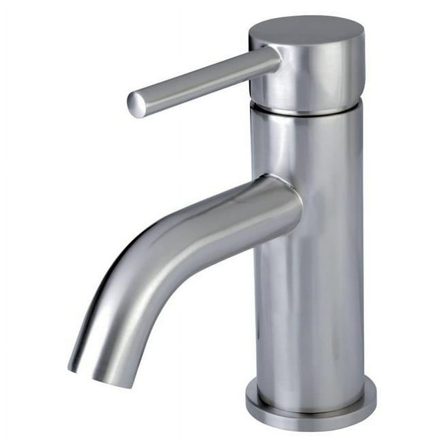 Robinet de Lavabo LS8228DL avec Bouton Poussoir, Nickel Satiné