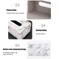 thumbnail image 4 of Servilletero de Caja de Pañuelos Faciales de Cuero PU con Patrón de Mármol Ormromra para Decoración Automotriz de Coche de Oficina en Casa, 4 of 7