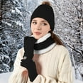 thumbnail image 5 of Winter Hat Scarf Gloves Set for Women – Stylish 3-Piece Thermal Accessories with Touchscreen Fingers, Cozy Warmth & Versatile For Outdoor & Holiday Wear, 5 of 5