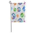 thumbnail image 1 of POGLIP Colorful Sign Pattern Peace Symbol in Watercolor Splashes Paint Rainbow Garden Flag Decorative Flag House Banner 28x40 inch, 1 of 2