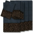 thumbnail image 2 of Authentic Hotel and Spa  Turkish Cotton Cheetah Jacquard Trim Midnight Blue 8-piece Towel Set, 2 of 5