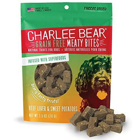 UPC: 0787108006430 | Charlee Bear Meaty Bites Dog Treats  Beef Liver & Sweet Potatoes  2.5oz