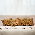 thumbnail image 3 of Ambesonne Fall Throw Pillow Cover 4 Pack, Vivid Autumn Maple Leaves, 18", Orange Yellow Brown, 3 of 6