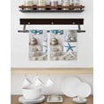 thumbnail image 3 of Coastal Hand Towels Set, Waffle Weave Kitchen Towels 4 Pieces, Summer Beach Starfish Nautical Sea Shell Microfiber Hair Face Bath Tea Towel Absorbent Quick Drying Cleaning Dish Cloths, 15.7"x23.6", 3 of 7