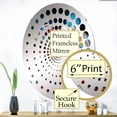 thumbnail image 3 of Designart "Harmonious Abstract Art I" Animals Turtle Spiral Dot Round Wall Mirror - Animals Oval Printed Decorative Mirror - Multiple Color Options, 3 of 5