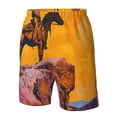 thumbnail image 4 of Cauagu Cliff Western Cowboy Print Men's Swim Trunks,Hawaiian Bathing Suit Swimsuits Beach Shorts with Pockets for Men Quick Dry Swimming Board Shorts-3X-Large, 4 of 6