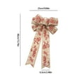thumbnail image 2 of Mouliraty Christmas Tree Bows Decoration - Festive Reindeer Design (Red/White), Perfect for Holiday Decorations and Gift Wrapping, High-Quality Fabric Bows, 2 of 7