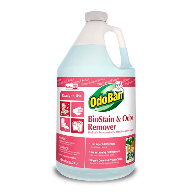 Solución de limpieza OdoBan BioStain removedor de manchas y olores 3,8 L