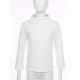 thumbnail image 3 of Hansber Kids Mock Neck Base Layer Tops Long Sleeve Winter Warm Thermal Tops Running Jogging Shirts White 100, 3 of 7