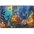 thumbnail image 4 of SKYSONIC 72x48in Magic Pumpkin Car Area Rug, Halloween Castle Non-Slip Floor Carpet for Indoor Living Dining Room and Bedroom Area, 4 of 5