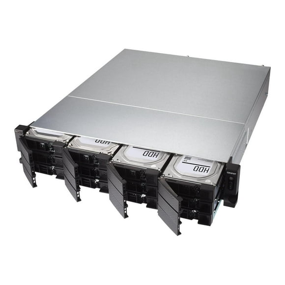 QNAP TS-h1277XU-RP - NAS server - 12 bays - rack-mountable - SATA 6Gb/s - RAID 0, 1, 5, 6, 10, 50, JBOD, 5 hot spare, 6 hot spare TS-H1277XU-RP-3700X-128G-US