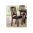 thumbnail image 2 of Contemporary Dark Walnut Finish 6pc Dining Set Dining Table 4x Chairs and Bench Kitchen Dining Room Furniture Solid wood, 2 of 7