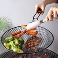 thumbnail image 4 of Visland Panier de Cuisson Pliant avec Poignée en Bois Résistant à la Rouille Panier de Grillage Réutilisable Camping Gril de Cuisine Accessoires, 4 of 7