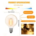 thumbnail image 2 of Bombillas LED de repuesto Rincentd G40 de 1 W (paquete de 25), 2 of 7