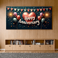 thumbnail image 5 of Heart Balloon Anniversary Banner Colorful Decoration Firework Design Celebration Banner for Wedding Anniversary Party Indoor Decoration, 5 of 7