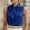 *Blue, variant on Women's Satin Bow Knot Tie Neck Sleeveless Blouse,Solid Color Casual Tank Top for Office White,Women's Plus S