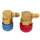 thumbnail image 3 of Adaptador De Evacuación De Aire Acondicionado, Adaptador De Conector Rápido De CA Antienvejecimiento De Metal De Latón De 90 Grados Resistente A Impactos Para Automóvil R134a, 3 of 8