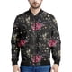 thumbnail image 2 of Chaqueta con cremallera y estampado de flores de rosas para hombre, abrigo con estampado floral en 3D de plantas, chaquetas informales de gran tamaño, ropa de calle, mangas largas, 2 of 5