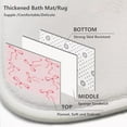 thumbnail image 5 of 4Pcs Pink Bow Shower Curtain Set Cute Bow Tie Bathroom Shower Curtains with 12 Hooks Bow Knot Aesthetic Bathroom Sets with Shower Curtain and Accessories, 5 of 8