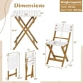 thumbnail image 3 of Costway 3-Piece Folding Patio Bistro Setwith Slatted Design Small Outdoor Furniture Set, 3 of 10
