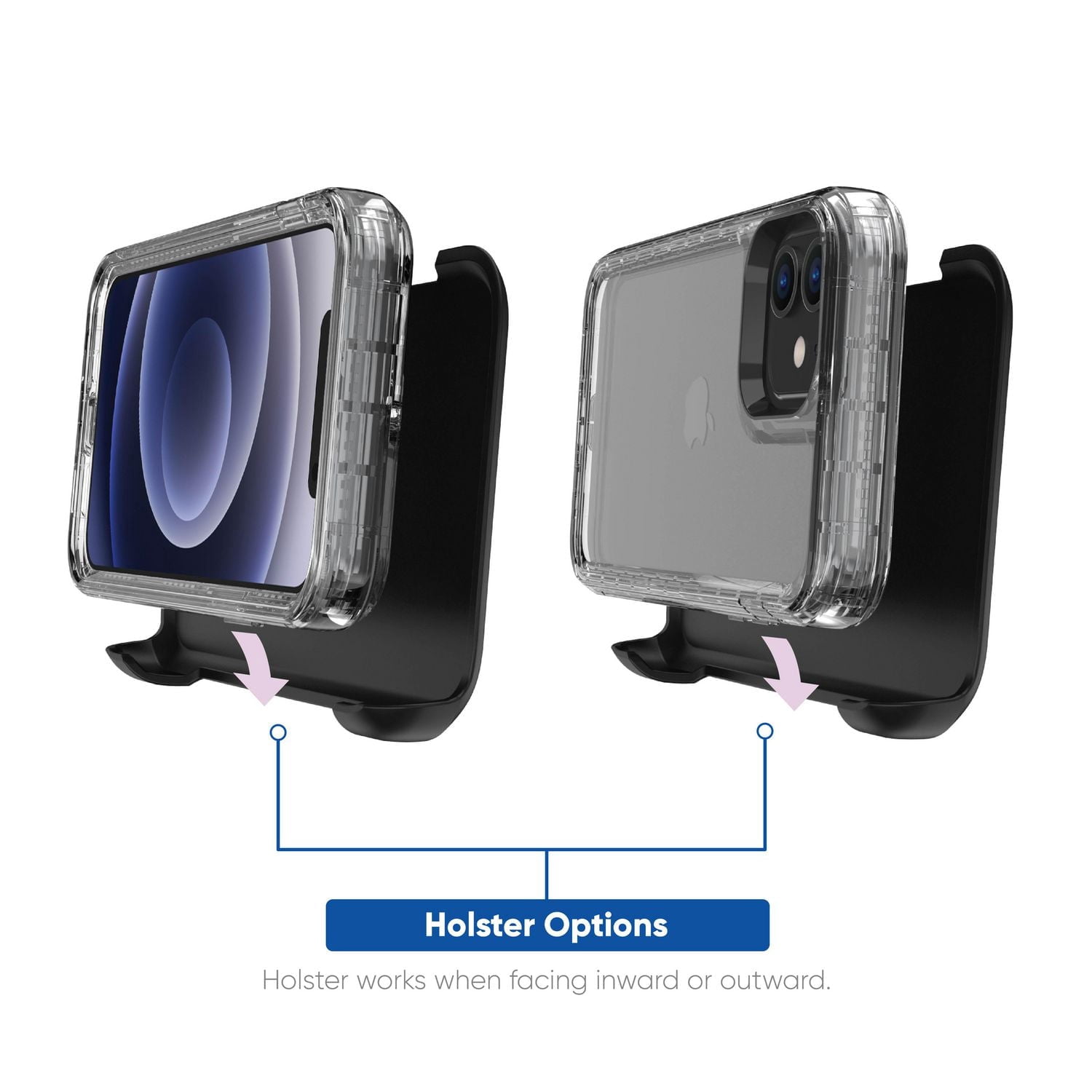 Étui robuste antimicrobien avec avec enveloppe rigide et pince rotative onn. pour iPhone 12 et iPhone 12 Pro