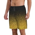 thumbnail image 2 of KLL Gold Glitter Gradient Men's Casual Summer Beach Shorts Hawaiian Shorts with Pockets-3X-Large, 2 of 5