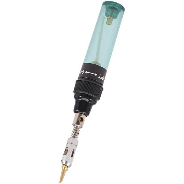 Soldador con soplete inalámbrico MT-100, bolígrafo para soldar a gas butano (verde)