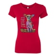 thumbnail image 3 of Dean Russo In My Mind Dog Lover Womens Slim Fit Junior Tee, Red, Small, 3 of 6