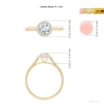 thumbnail image 5 of ANGARA Lab Grown Diamond Halo Engagement Ring for Women in 14K Yellow Gold (Size-5.1mm| Color-F-G| Clarity-VS) | April Birthstone, Anniversary, Jewelry Gift for Women | Lab-Grown Diamond Ring, 5 of 8