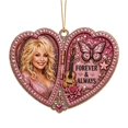 thumbnail image 2 of Dolly Pink Ornament, Acrylic Christmas Tree & Car Hanging Decoration, Glitter Country Music Fan Gift, Sparkling Pink Charm Ornament for Fans, 2 of 7