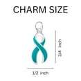 thumbnail image 2 of Large Teal Ribbon Retractable Bracelet, 2 of 2