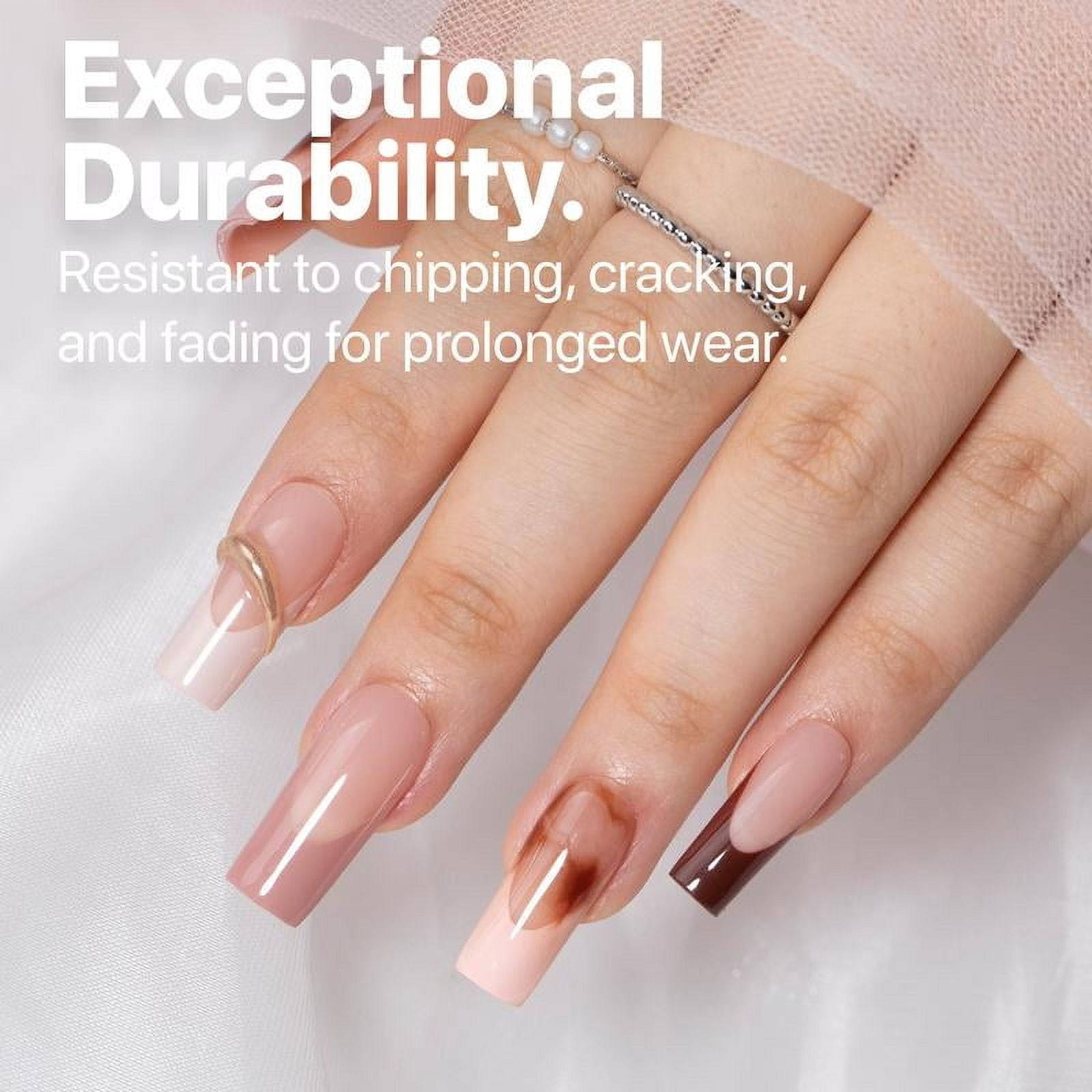 SXC Cosmetics X-Pro Tips French Tip Press On Nails, Skin Tone Series Starter Kit  for DIY Nail Art Nail Polish Polish Gel Extension Nailcare