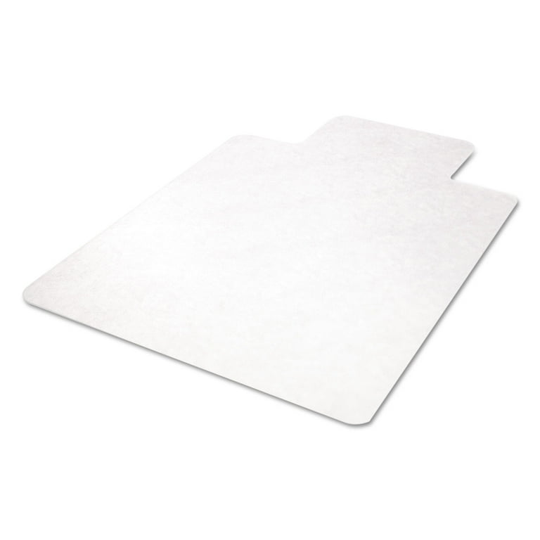 EconoMat All Day Use Chair Mat for Hard Floors, Flat Packed, 36 x 48, Lipped, Clear
