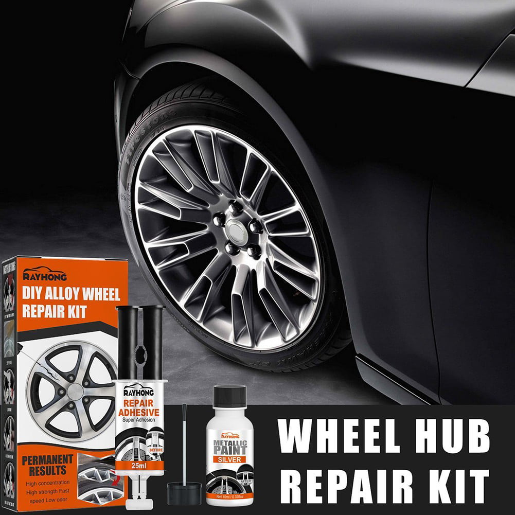  Hoghaki Wheel Scratch Repair Kit, Alloy Rim Scratch Repair Kit, Wheel  Repair Adhesive Kit, Fix Quick, Universal Silver Color for Rims (Repair Kit-1Pack)  : Automotive