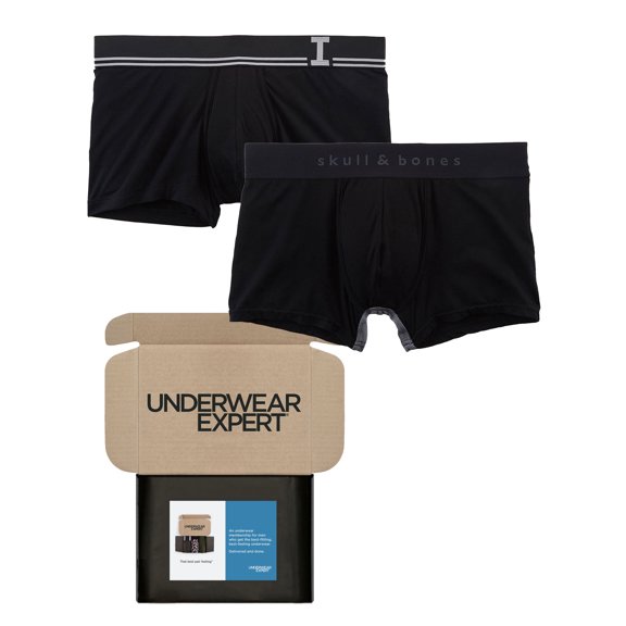 Underwear Expert Men's Trunks Curated Mystery Box, 2 Pairs