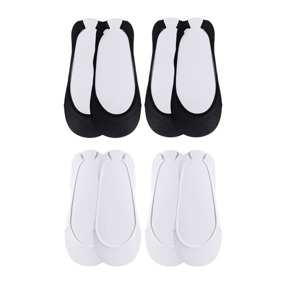 MEICHEN 4 Pairs Women's Cotton No Show Socks Thin Cozy Solid Color Sock Slippers Breathable Low Cut Socks