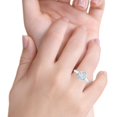 thumbnail image 4 of Bezel Set 10mmX8mm Oval Engagement Ring Cubic Zirconia 925 Sterling Silver, 4 of 5