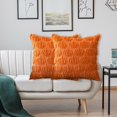 thumbnail image 6 of Hoosue Fall Decorative Throw Pillow Covers 18 x 18 Inch Set of 2, Thanksgiving Autumn Harvest Pumpkin Cushion Covers, 3D Embroidered Pillow Cases for Couch Bedroom Living Room Decor, Rust, 6 of 8