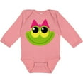 thumbnail image 3 of Inktastic Frog Face girl Girls Long Sleeve Baby Bodysuit, 3 of 5